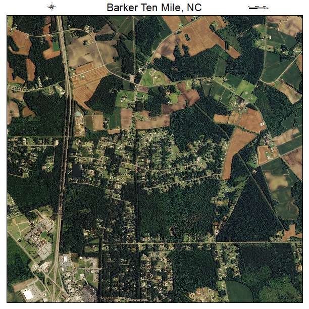 Barker Ten Mile, NC air photo map