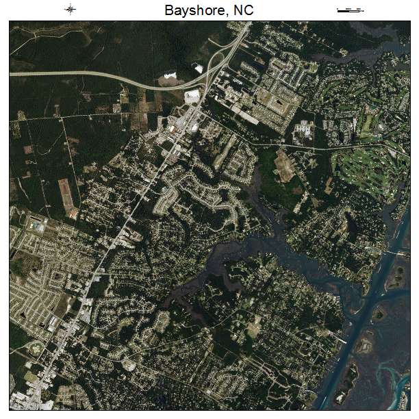 Bayshore, NC air photo map