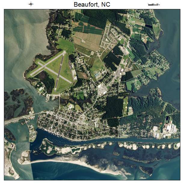 Beaufort, NC air photo map