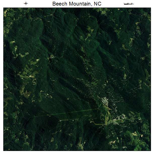 Beech Mountain, NC air photo map