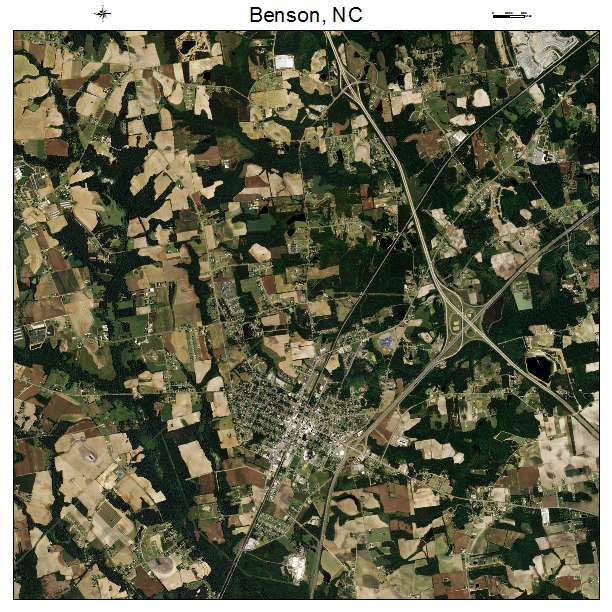 Benson, NC air photo map