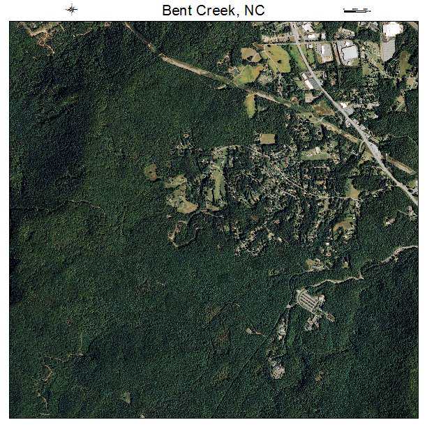Bent Creek, NC air photo map