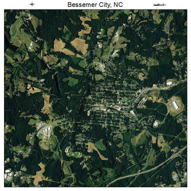 Bessemer City, NC air photo map