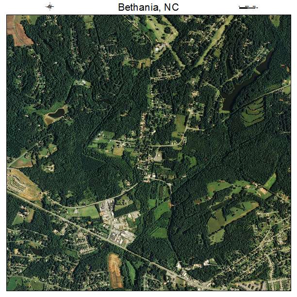 Bethania, NC air photo map