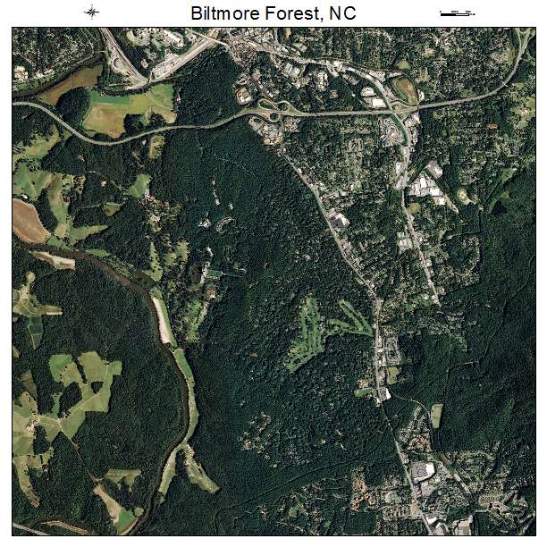 Biltmore Forest, NC air photo map