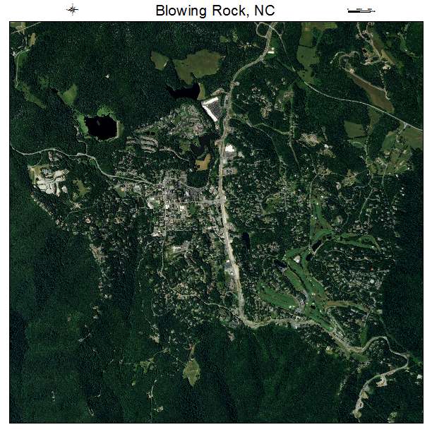 Blowing Rock, NC air photo map