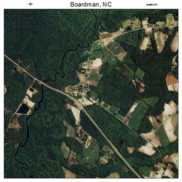 Boardman, NC air photo map