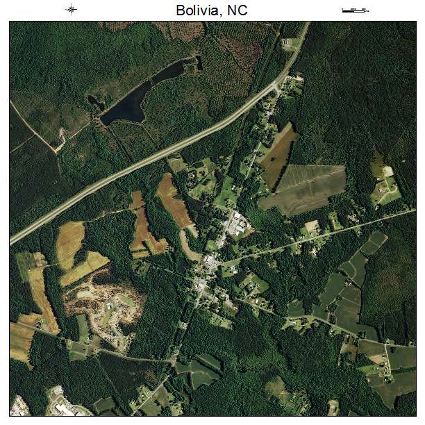 Bolivia, NC air photo map