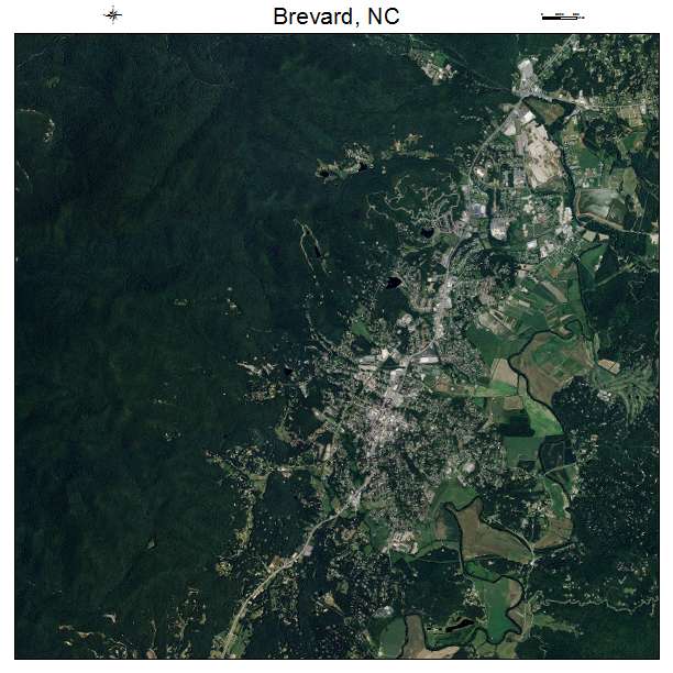 Brevard, NC air photo map