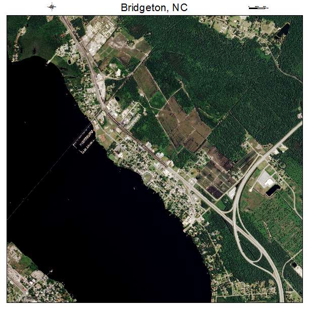 Bridgeton, NC air photo map