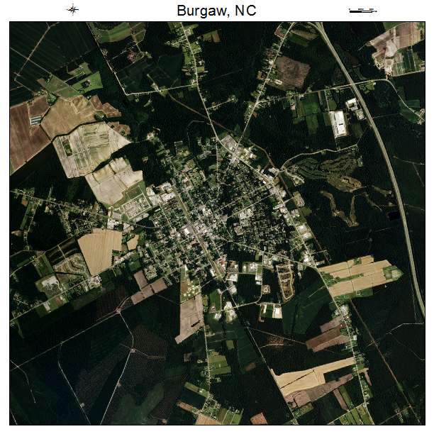 Burgaw, NC air photo map