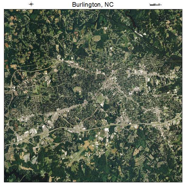 Burlington, NC air photo map