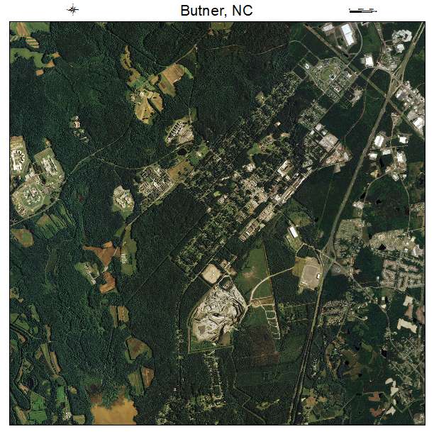 Butner, NC air photo map