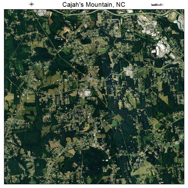 Cajahs Mountain, NC air photo map