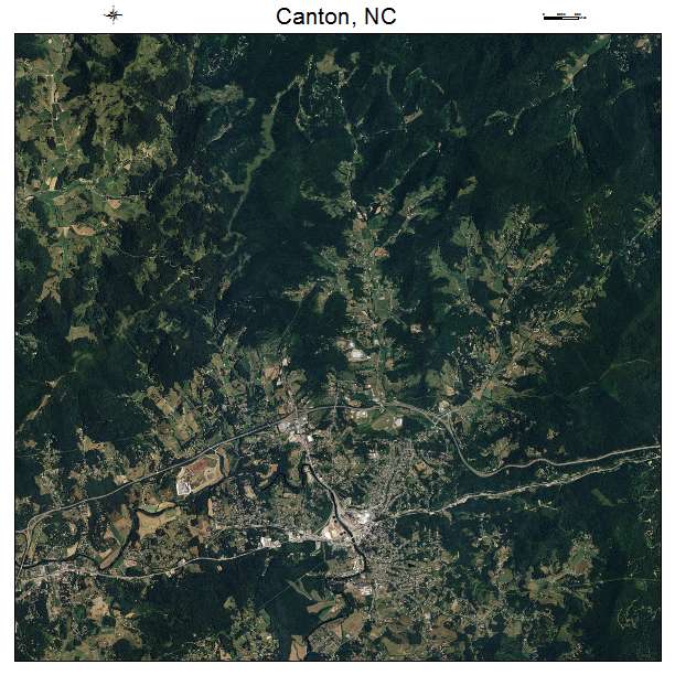 Canton, NC air photo map