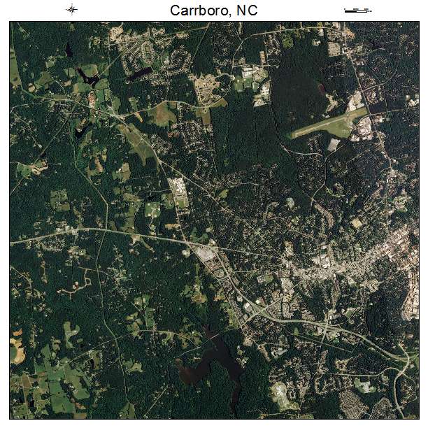 Carrboro, NC air photo map