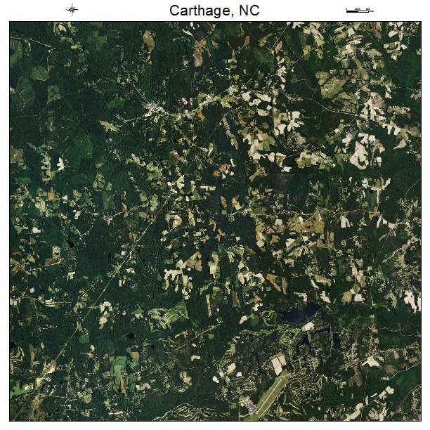 Carthage, NC air photo map
