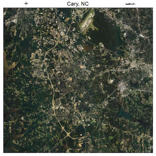 Cary, NC air photo map