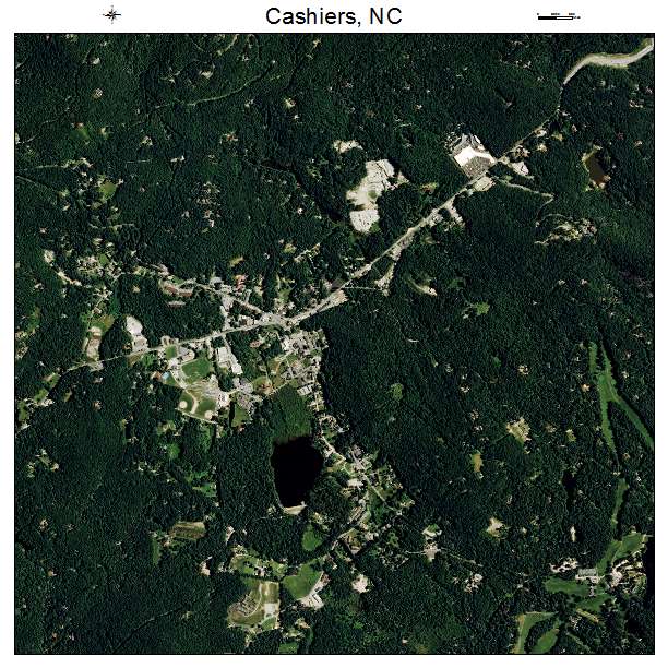 Cashiers, NC air photo map
