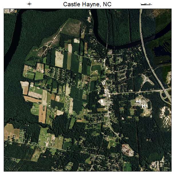 Castle Hayne, NC air photo map