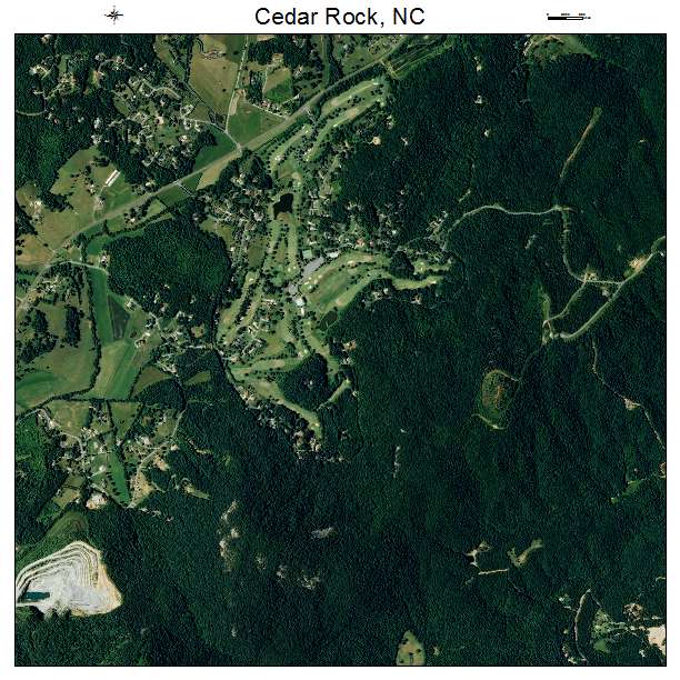 Cedar Rock, NC air photo map