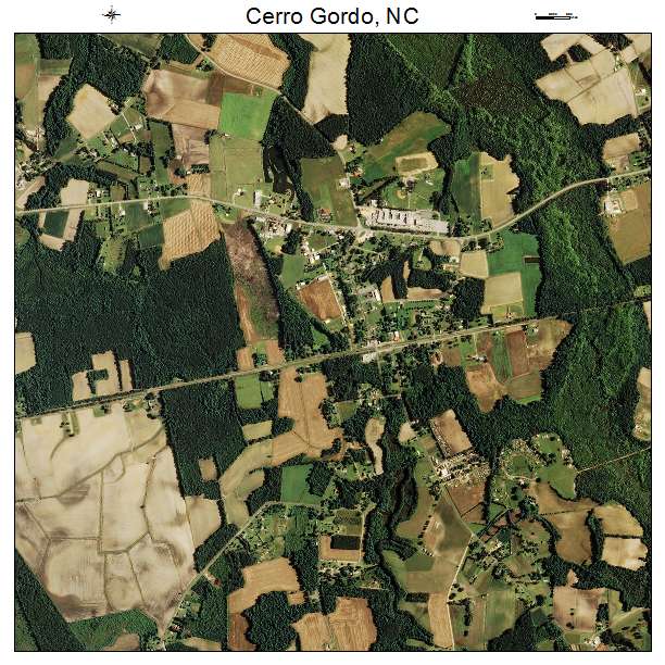 Cerro Gordo, NC air photo map