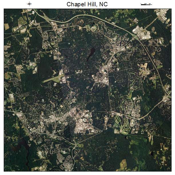 Chapel Hill, NC air photo map