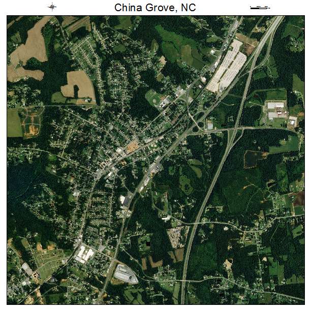 China Grove, NC air photo map