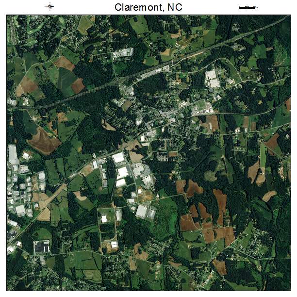 Claremont, NC air photo map