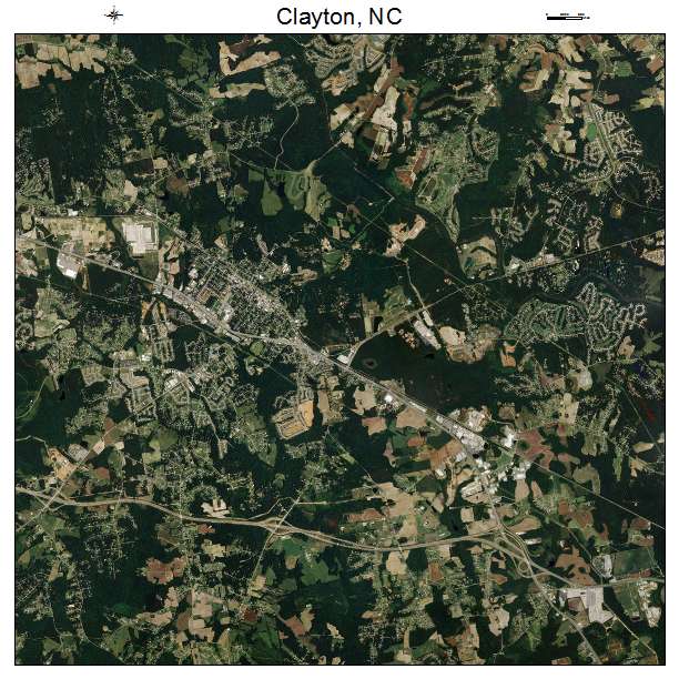 Clayton, NC air photo map