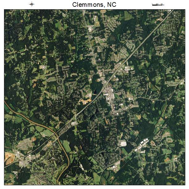 Clemmons, NC air photo map