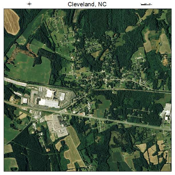 Cleveland, NC air photo map