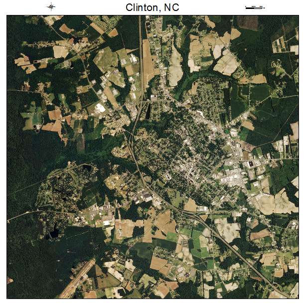 Clinton, NC air photo map