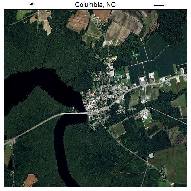 Columbia, NC air photo map