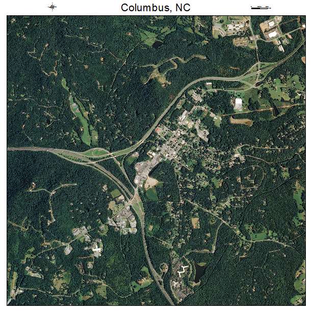Columbus, NC air photo map