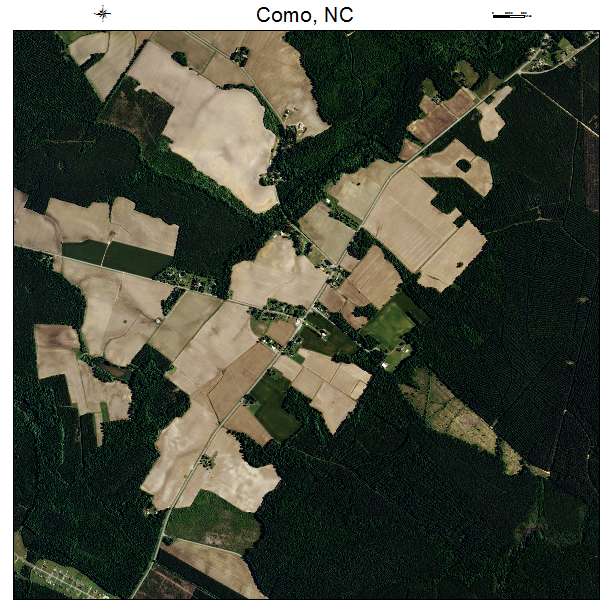 Como, NC air photo map