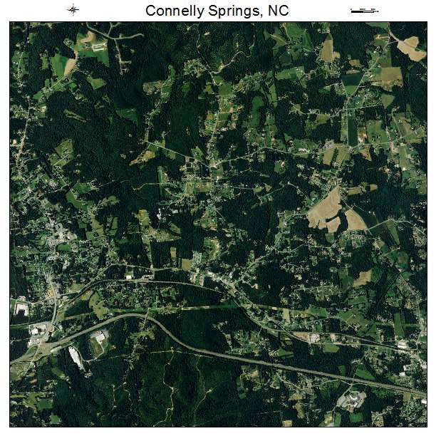 Connelly Springs, NC air photo map