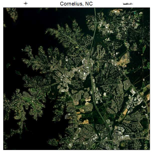 Cornelius, NC air photo map