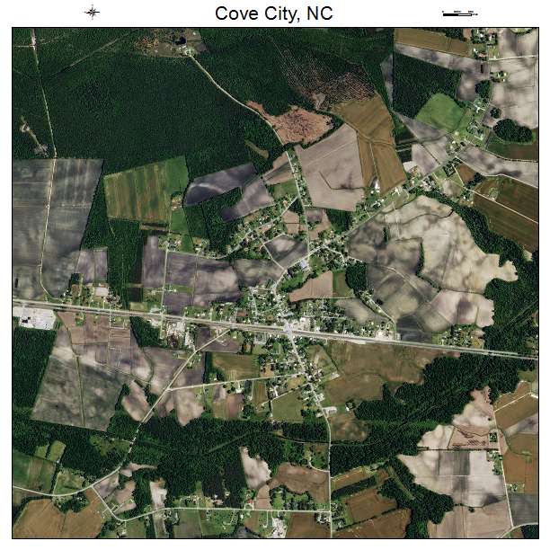 Cove City, NC air photo map