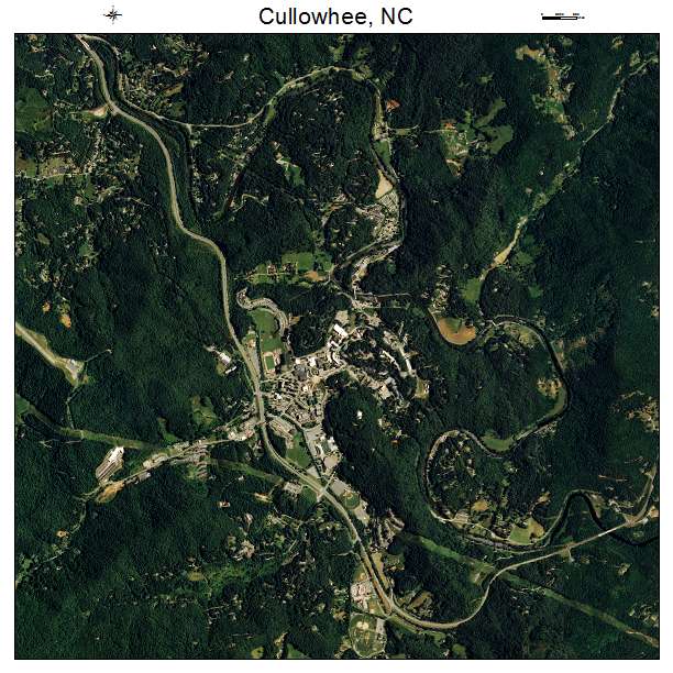 Cullowhee, NC air photo map