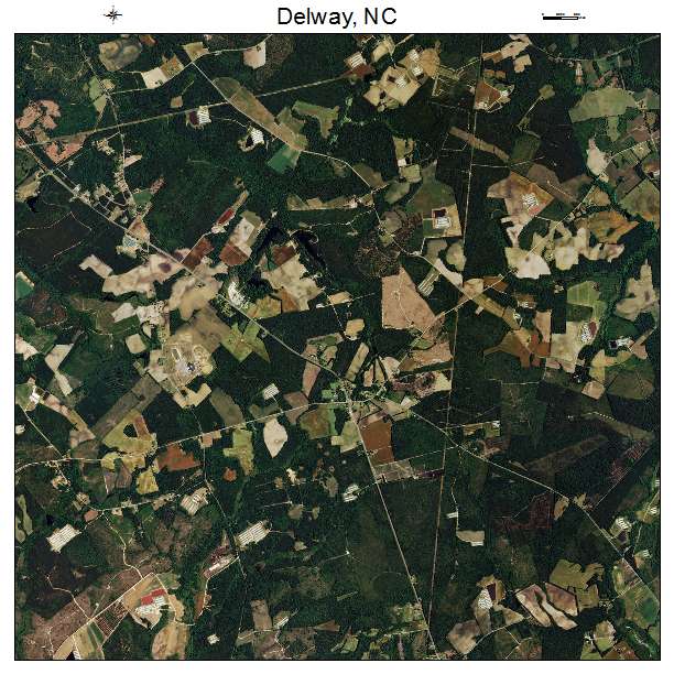 Delway, NC air photo map