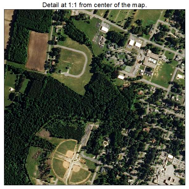 Ahoskie, North Carolina aerial imagery detail