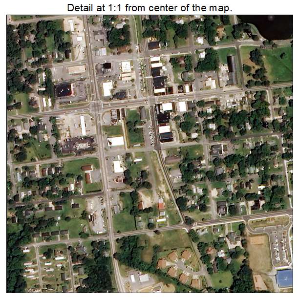 Angier, North Carolina aerial imagery detail