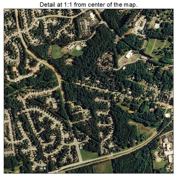 Apex, North Carolina aerial imagery detail