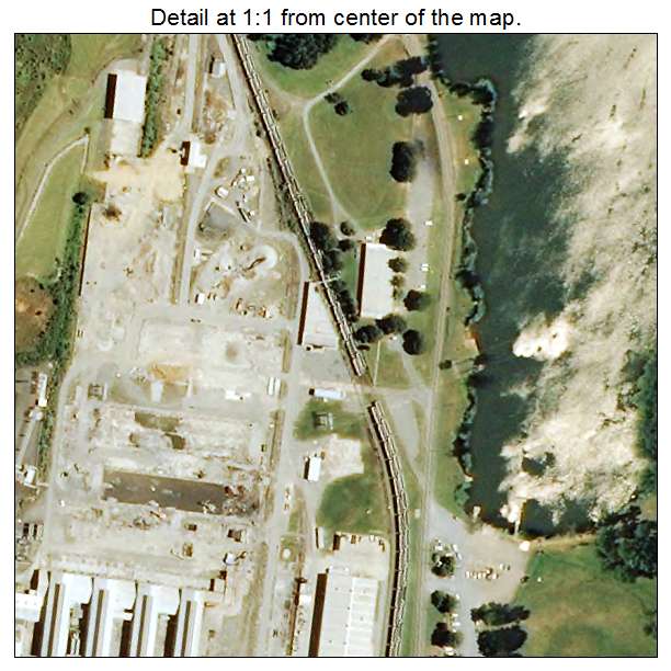 Badin, North Carolina aerial imagery detail