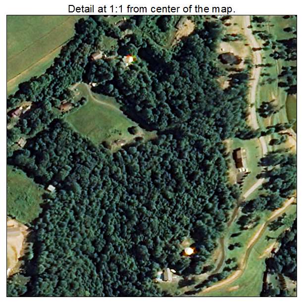 Bakersville, North Carolina aerial imagery detail