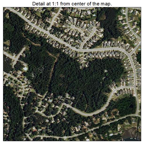 Bayshore, North Carolina aerial imagery detail