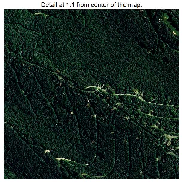 Beech Mountain, North Carolina aerial imagery detail