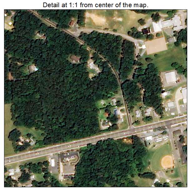 Biscoe, North Carolina aerial imagery detail