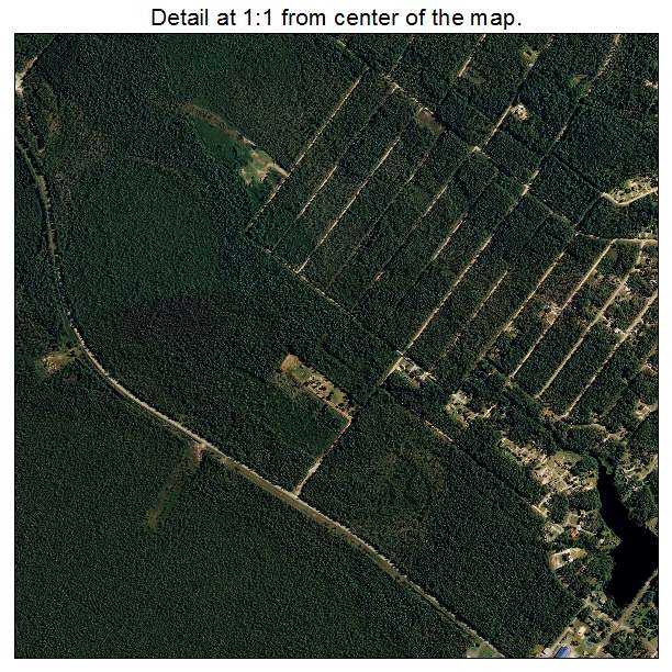 Boiling Spring Lakes, North Carolina aerial imagery detail